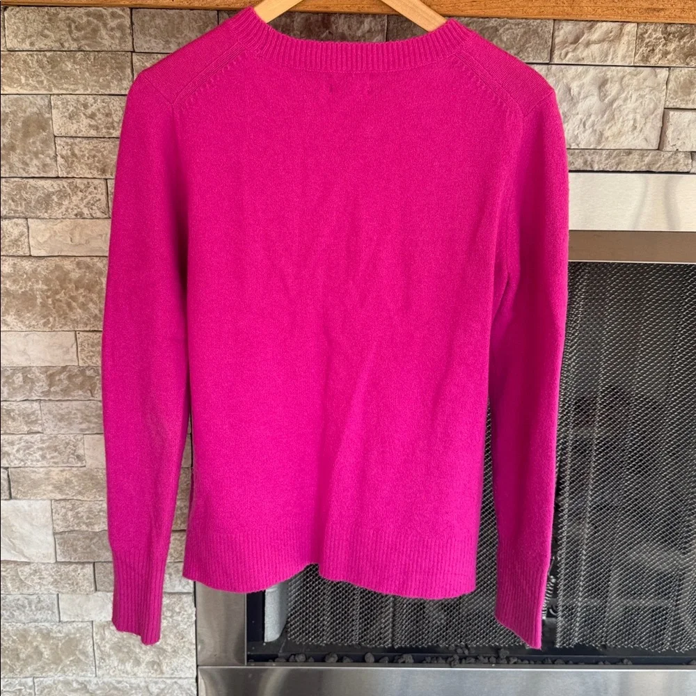 J. Crew Vibrant Pink Sweater in Extra-Soft Yarn, sz smal